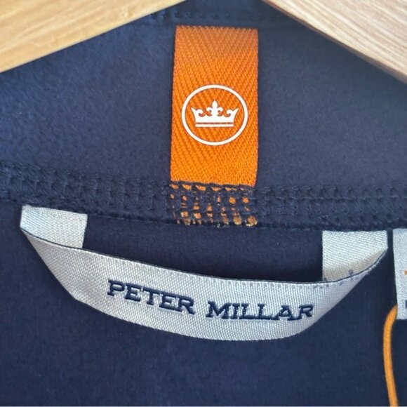 Peter Millar NWT Navy Thermal Flow Micro-Fleece 1/2 Zip Preppy Pullover Mens Med - Picture 5 of 14